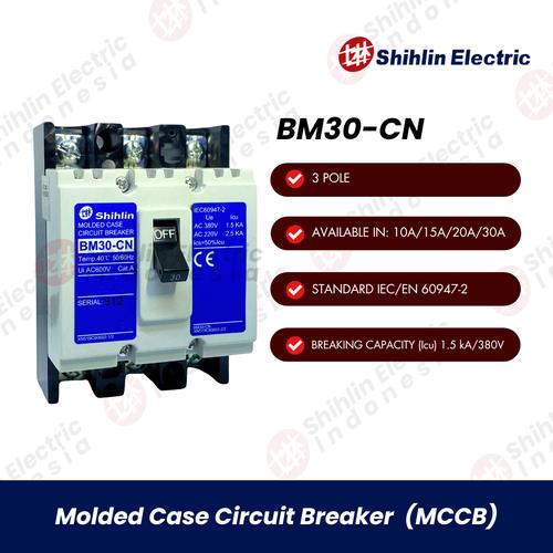 [EZM.1050079] MCCB Shihlin BM30-CN (380V 1,5kA, 220V 2,5kA) 3P 3A ~ 30A