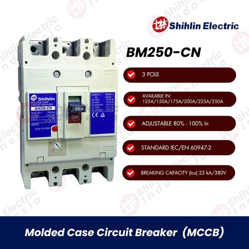 [EZM.1050082] MCCB Shihlin BM250-CN (380V 22kA, 220V 30kA) 3P 125A ~ 250A