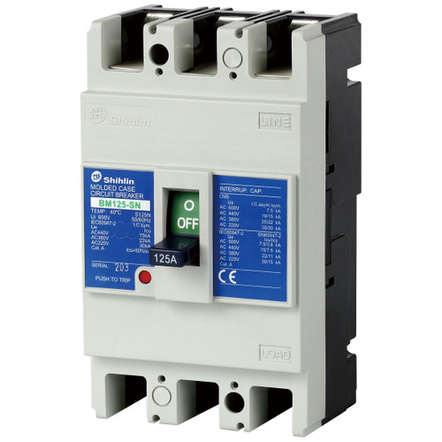 [EZM.1050083] MCCB Shihlin BM125-SN (380V 22kA, 220V 30kA) 3P