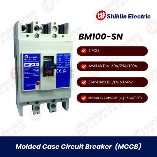 [EZM.1050084] MCCB Shihlin BM100-SN (380V 15kA, 220V 25kA) 3P 60A ~ 100A
