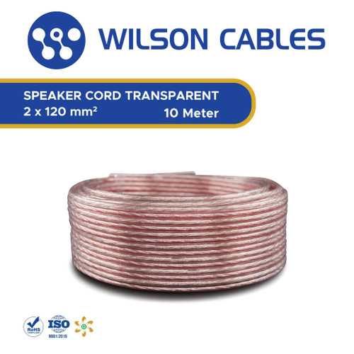 [EZM.7900207] Wilson Cables - Kabel Audio 2x120 10 Meter - Transparan