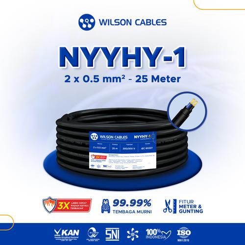 [EZM.7900213] Wilson Cables - NYYHY-1 2x0.5 mm² 25 Meter - Kabel Tembaga Serabut