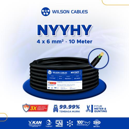 [EZM.7900216] Wilson Cables - NYYHY 4x6 mm² 10 Meter - Kabel Tembaga Serabut