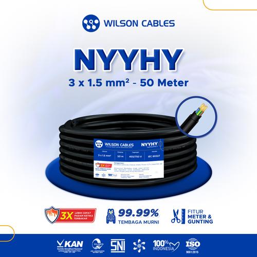[EZM.7900245] NYYHY 3x1.5 mm2 50 Meter - Kabel Tembaga Serabut Wilson Cables