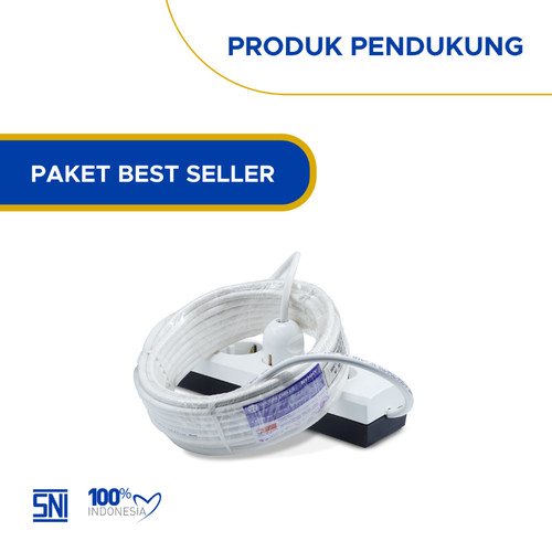 [EZM.7900323] Paket Sekontak Sehati - Broco (Kabel 2x0.75 + Stop Kontak)