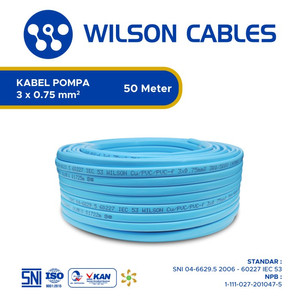 [EZM.7900542] Kabel Pompa NYMHY 3x0.75 mm2 50 Meter Biru - Wilson Cables