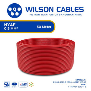 [EZM.7900371] NYAF 0.5 mm2 50 Meter - Kabel Tembaga Serabut Wilson Cables