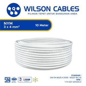 [EZM.7900415] Wilson Cables - NYM 3x4 mm² 10 Meter - Kabel Tembaga Kawat