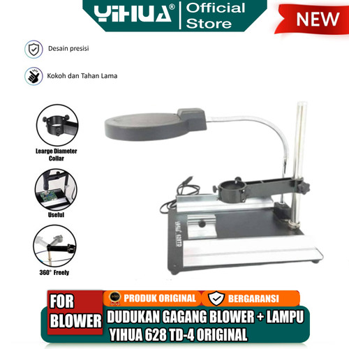 [EZM.4400044] Yihua Dudukan Gagang Blower + Lampu Yihua 628 TD-4 Hot Air Gun Lamp OR