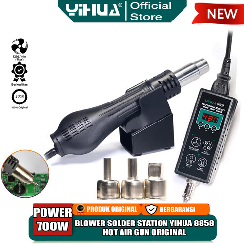 [EZM.4400201] Yihua 8858 Blower Solder Uap Hot Air Gun Station BGA Protebel Original