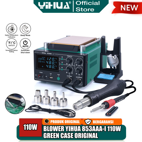 [EZM.4400079] Yihua 853AAA-I Mesin Pemisah Touchscreen LCD 3 IN 1 Blower Solder Uap
