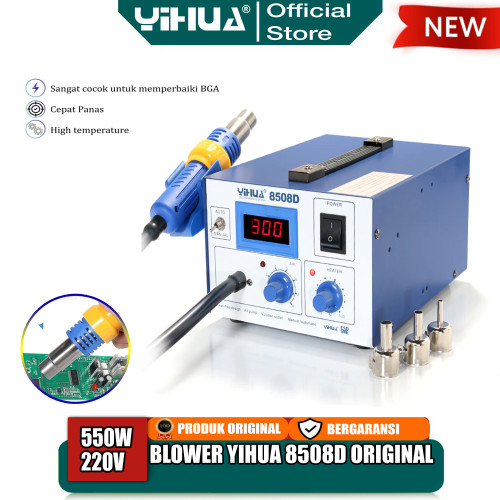 [EZM.4400104] Yihua 8508D Blower HP Solder Uap Station Digital Hot Air SMD Rework