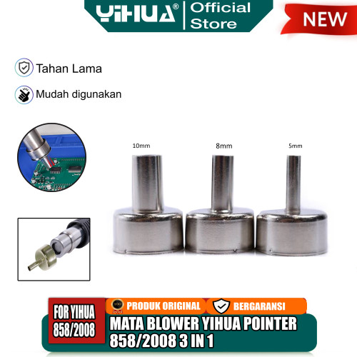 [EZM.4400108] Mata Blower Solder Uap Station Yihua Pointer 858 2008 3 IN 1 Hot Air