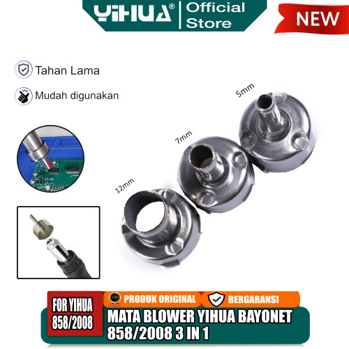 [EZM.4400109] Mata Blower Solder Uap Station Yihua Bayonet 858 2008 3 IN1 Hot Air OR