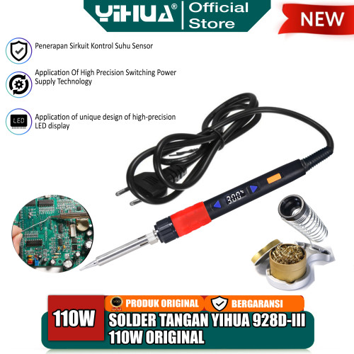 [EZM.4400111] Yihua 928D-III Solder Tangan Listrik 110W Temperature Adjustable ORI