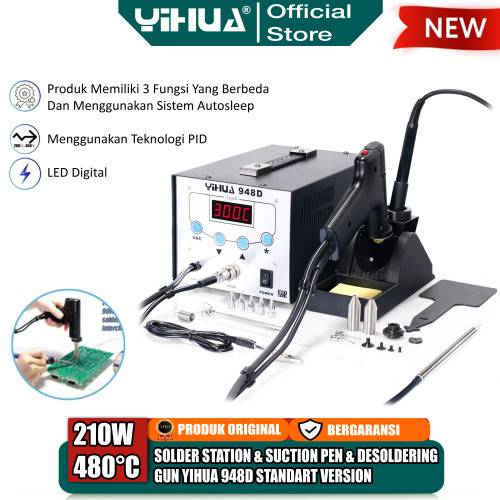 [EZM.4400249] Yihua 948D Desoldering Pump Gun 3 IN 1 Soldering Station Upgrade ORI