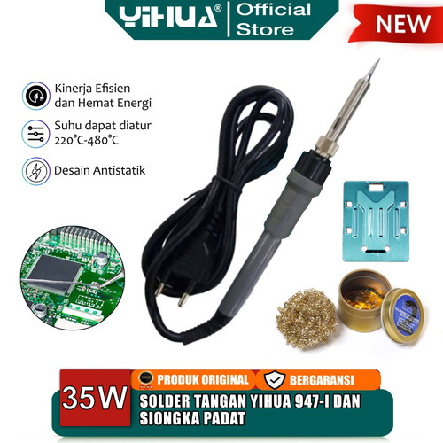 [EZM.4400257] Yihua 947-I Solder Tangan Listrik 60W Soldering Flux Siongka Padat ORI
