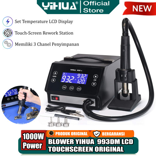 [EZM.4400129] Yihua 993DM Blower Solder Uap Station Digital LCD Touchscreen Original