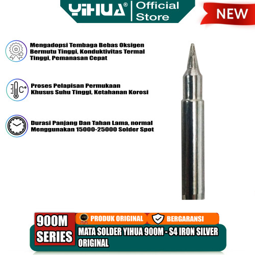 [EZM.4400131] Yihua 900M-S4 Mata Solder Station 900M Series Mata Lurus Iron Tip ORI