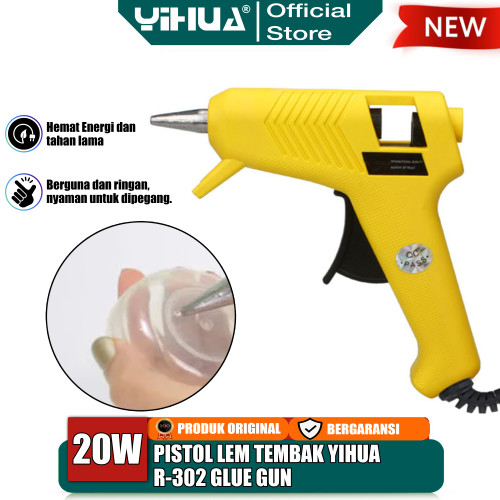 [EZM.4400144] Yihua R-302 Pistol Lem Tembak 20W Hot Melt Glue Gun Stick Cair Refill