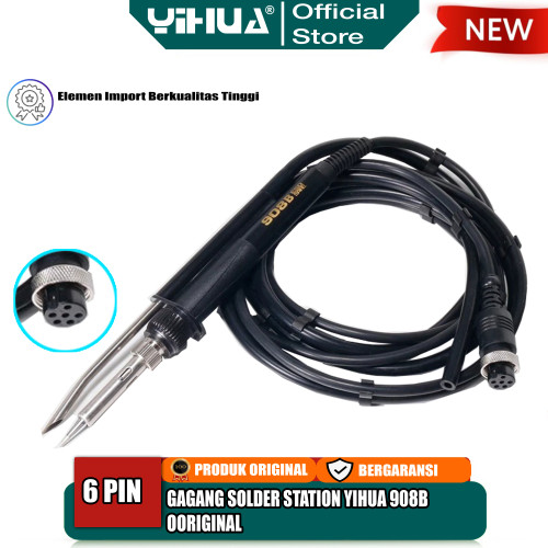 [EZM.4400280] Yihua 908B Gagang Solder Station 6 Core Elemen Import + Penyedot Asap