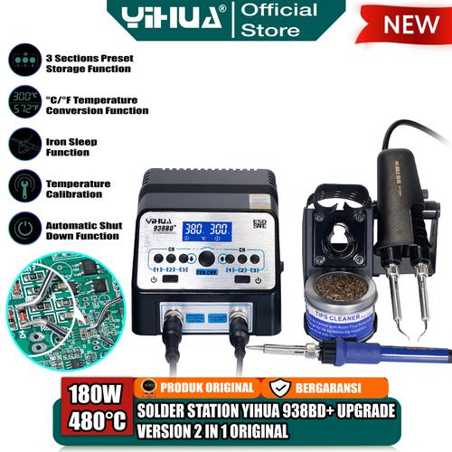 [EZM.4400159] Yihua 938BD+ Solder Station 2 IN 1 Upgrade Version Soldering Tweezer
