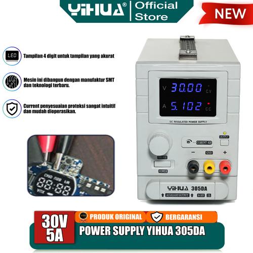 [EZM.4400173] Yihua 305DA Power Supply Digital 5A 30V Repair Penghancur Short 5Amper