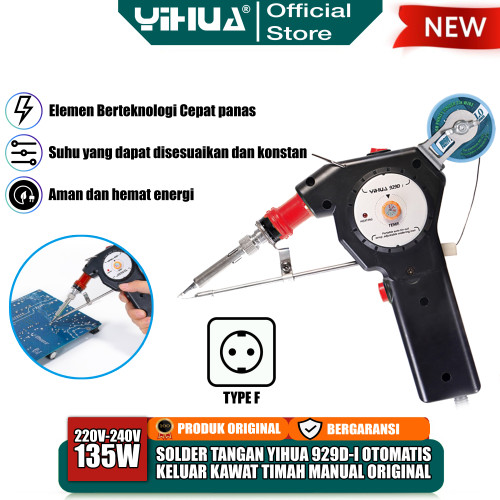 [EZM.4400180] Yihua 929D-I Solder Listrik Otomatis Iron Automatic Feeding Wire