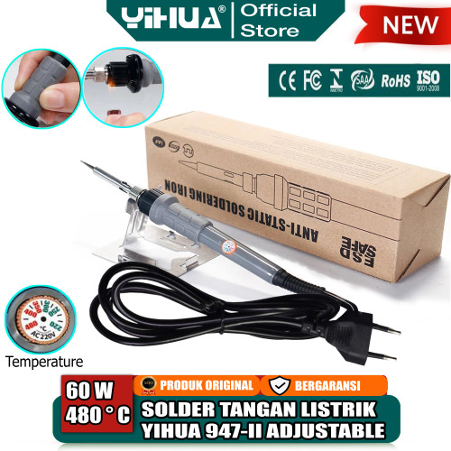 [EZM.4400305] Yihua 947-II Solder Tangan Listrik 60W Adjustable Temperature Iron Tip