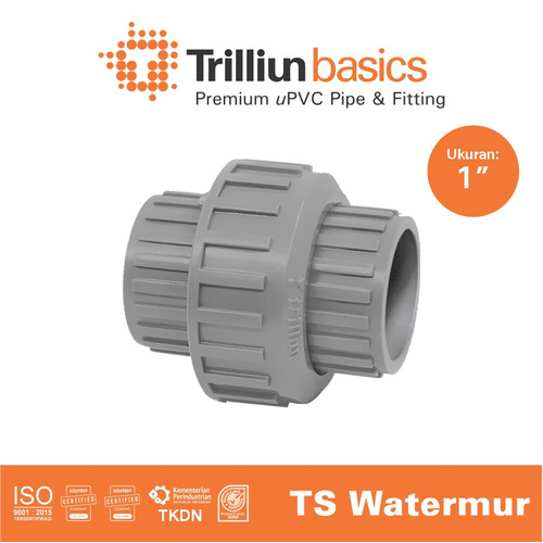 [EZM.4500074] Fitting Pipa uPVC Trilliunbasics Water Mur Socket 1" Inch