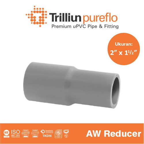 [EZM.4500024] Fitting Pipa uPVC Trilliunpureflo AW Reducer 2" x 1 1/2" Inch