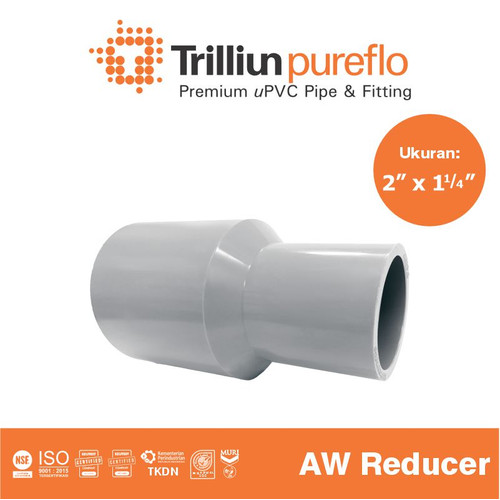 [EZM.4500025] Fitting Pipa uPVC Trilliunpureflo AW Reducer 2" x 1 1/4" Inch