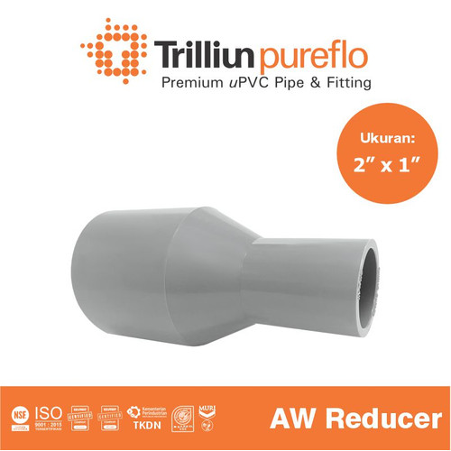 [EZM.4500026] Fitting Pipa uPVC Trilliunpureflo AW Reducer 2" x 1" Inch
