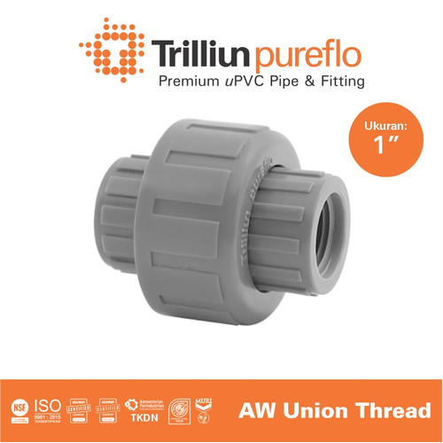 [EZM.4500228] Fitting Pipa uPVC Trilliunpureflo AW Union Thread 1" Inch