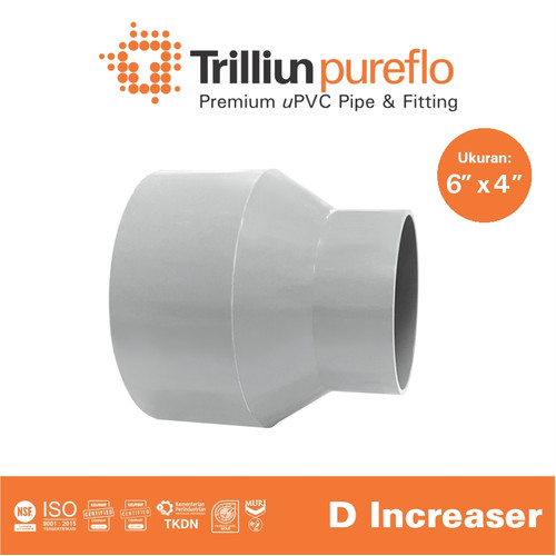 [EZM.4500212] Fitting Pipa uPVC Trilliunpureflo D Increaser 6" x 4" Inch