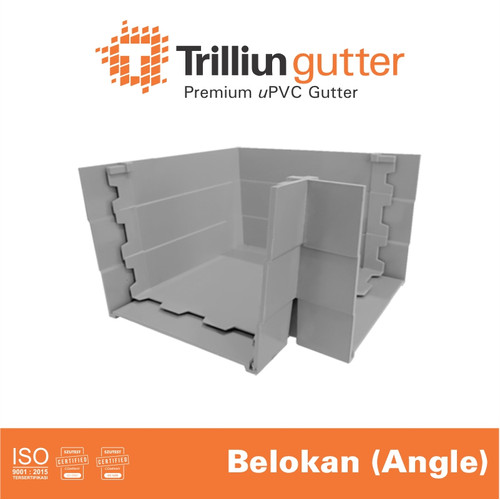 [EZM.4500200] Fitting Talang uPVC Trilliun Angle (140) - Talang Air Belokan