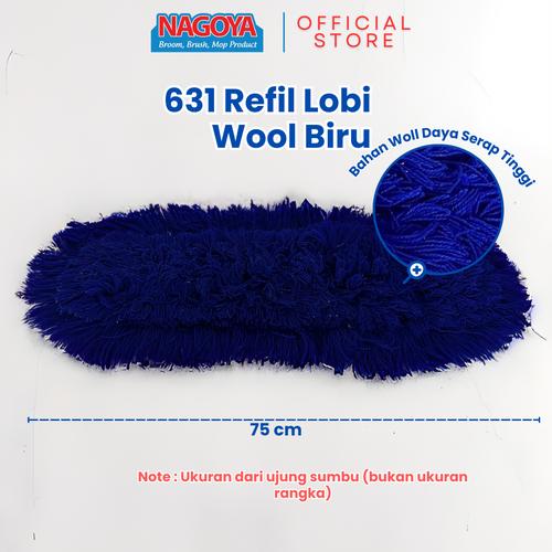 [EZM.8000013] NAGOYA Refill Mop Lobi Wool Biru - 75cm, 90cm