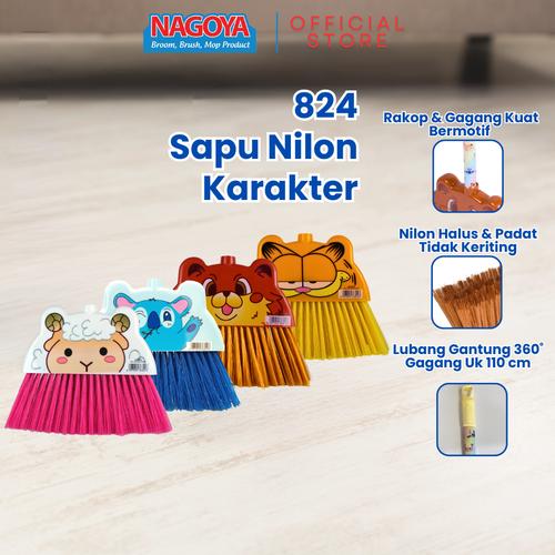 [EZM.8000038] Sapu Lantai,Sapu Plastik,Sapu Lucu, Warna, Sapu Nilon Karakter Nagoya
