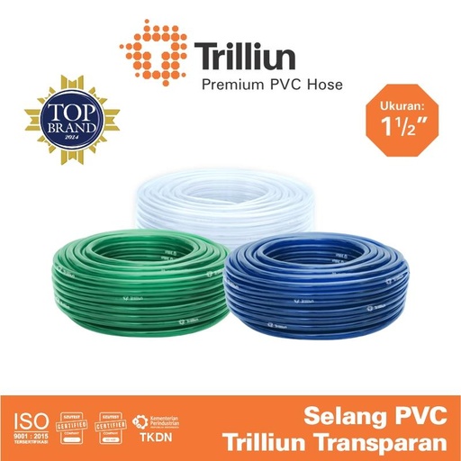 Selang Air PVC Trilliun Transparan 1 1/2" Inch - 50 Meter