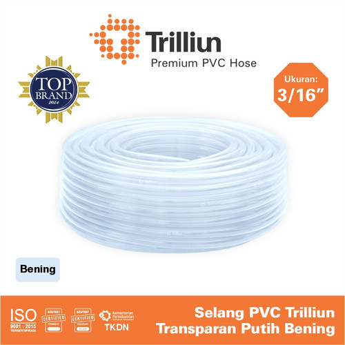 Selang PVC Trilliun Transparan 3/16" Inch - 100 Meter