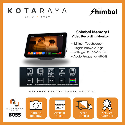 Recorder Monitor Shimbol Memory 5.5" 3D LUT 4K HDMI Touchscreen - GARANSI RESMI
