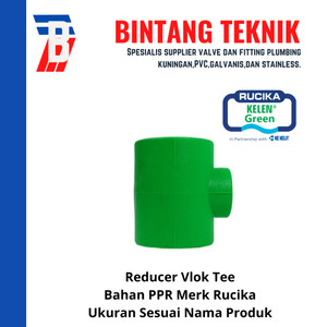 [EZR.2700544] Reducer Vlok Tee PPR 3" x 2 1/2" (90 x 75 mm) Rucika