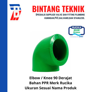 [EZR.2700586] Elbow / Knee PPR 1 1/2" inch (50 mm) Rucika 90 Derajat