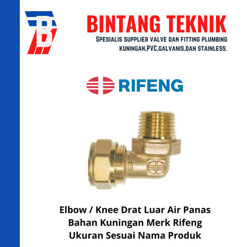 [EZR.2700685] Elbow Knee Drat Luar (Male Elbow) L1216 X 1/2M Rifeng