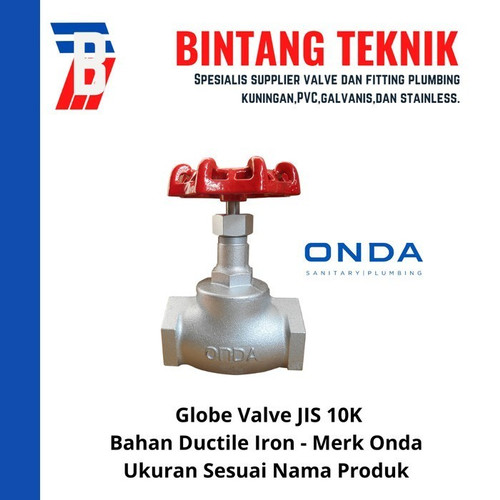 [EZR.2700782] Globe Valve 1 1/2" inch Ductile Iron Onda JIS 10K