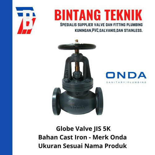 [EZR.2700789] Globe Valve 4" inch Cast Iron Onda JIS 5K