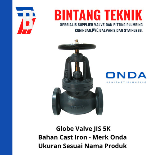 [EZR.2700791] Globe Valve 1 1/2" inch Cast Iron Onda JIS 5K