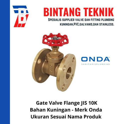 [EZR.2700802] Gate Valve Flange 4" Kuningan Onda JIS 10K