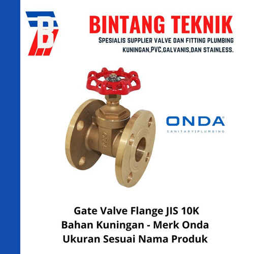 [EZR.2700804] Gate Valve Flange 2 1/2" Kuningan Onda JIS 10K