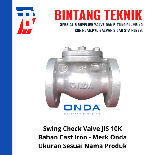 [EZR.2700831] Swing Check Valve 2" inch Cast Iron Onda JIS 10K